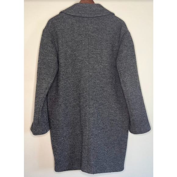 DVF Gray Wool Knit Coat - Picture 3 of 6